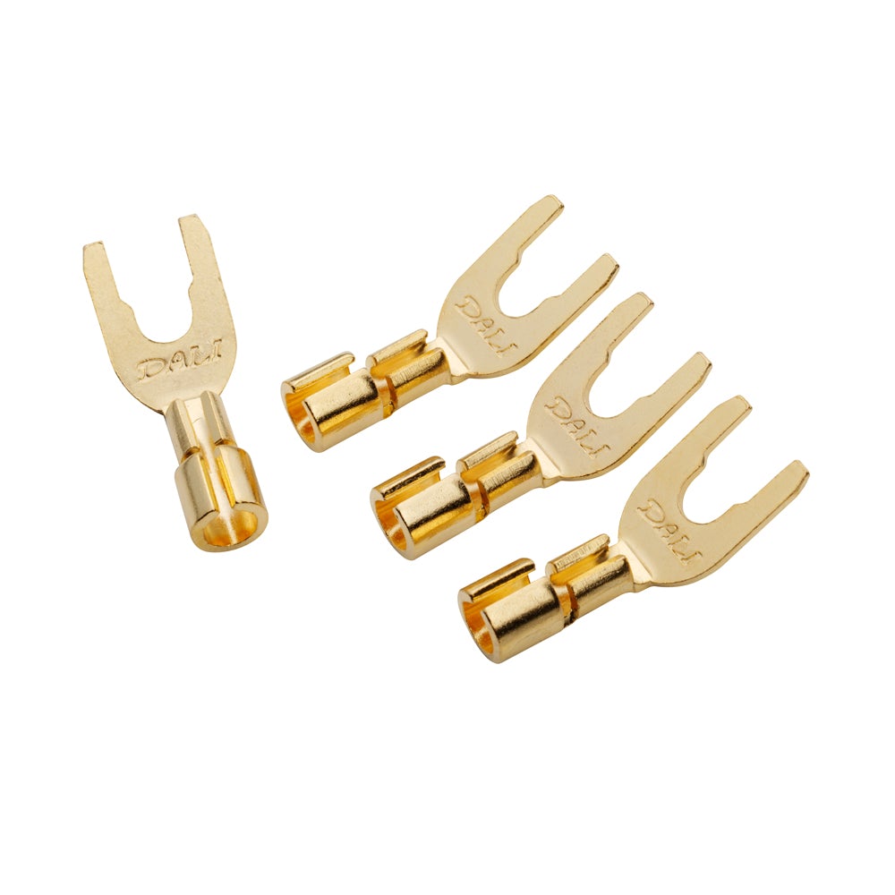 Gold plated DALI Spade Lugs for cables